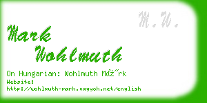 mark wohlmuth business card